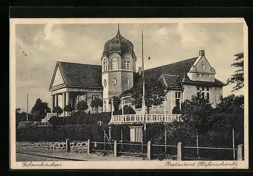 AK Gelsenkirchen, Gasthaus Restaurant Hafenschenke von der Strasse aus