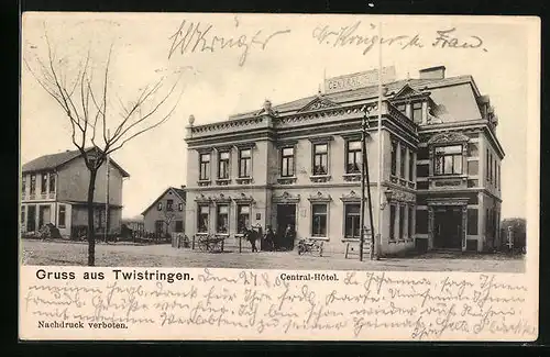 AK Twistringen, Central-Hotel - Gebäudeansicht