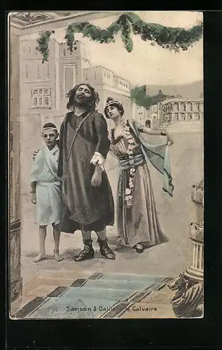 AK Samson & Dalila, la Calaire, mit dem Sohn in der Stadt unterwegs