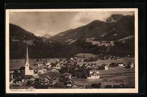 AK Zell am Ziller, Generalansicht mit der Kirche am Ortsrand