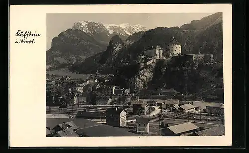 AK Kufstein, Schlossansicht mit der Stadt