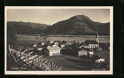 AK Kössen, Ortsansicht mit der Kirche
