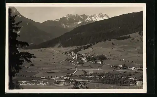 AK Lermoos, Talpanorama mit der Ortschaft