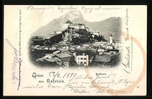 AK Kufstein, Generalansicht mit dem Schloss