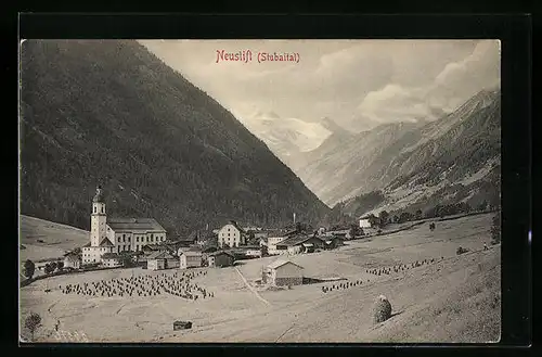 AK Neustift im Stubaital, Ortsansicht und Talblick