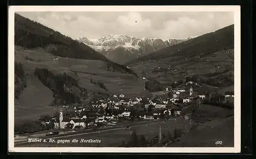 AK Matrei a. Br., Gesamtansicht gegen die Nordkette