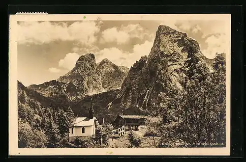 AK Hinterbärenbad, die Kapelle im Kaisergebirge