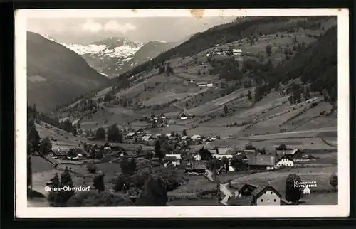 AK Gries-Oberdorf, Talblick mit der gesamten Ortschaft