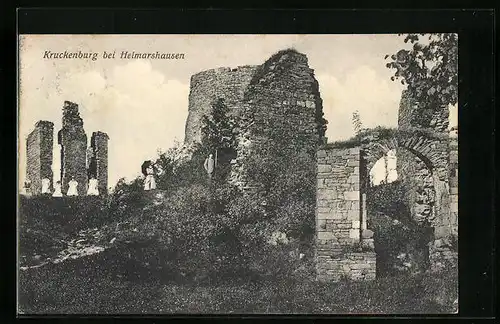 AK Helmarshausen, die Ruine der Kruckenburg