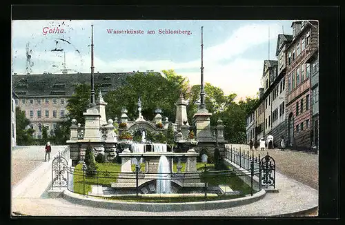 AK Gotha, Wasserkünste am Schlossberg