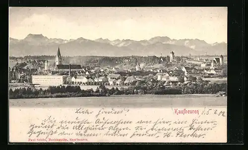 AK Kaufbeuren, Totalansicht der Stadt