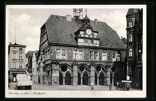 AK Minden i. W., Ansicht des Rathaus