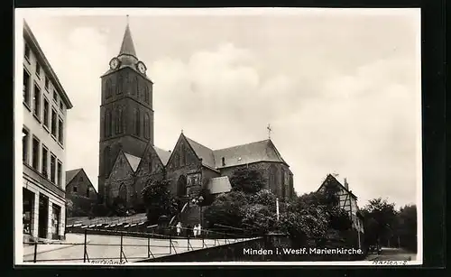 AK Minden i. W., an der Marienkirche