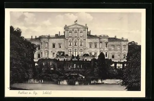 AK Putbus / Rügen, vor dem Schloss