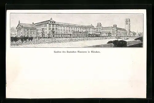 AK München, Neubau des Deutschen Museums