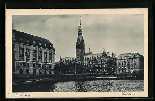 AK Hamburg, Blick zum Rathaus