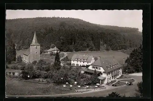AK Marxzell, Gasthaus Marxzeller Mühle und Kirche