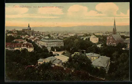 AK Teplitz-Schönau, Blick von der Stefanshöhe