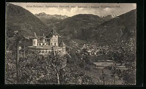 AK Gries-Bolzano, Funicolare Guncina, Hotel-Ristorante Reichriegler-Hof