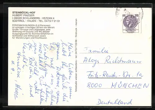 AK Vezzan-Schlanders, Pension Steinböckl-Hof