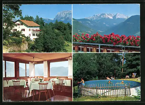 AK Kampenn bei Bozen, Pension Röllhof, Innenansicht, Swimming-Pool