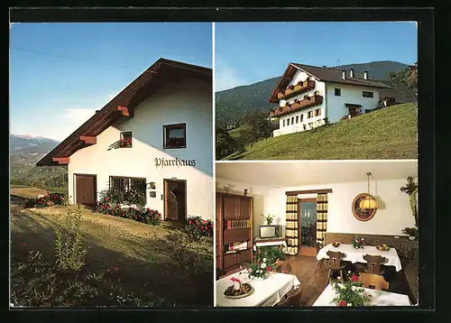 AK Villanders, Pension Pfarrhaus, St. Stefan 118, Innenansicht, Ortspartie