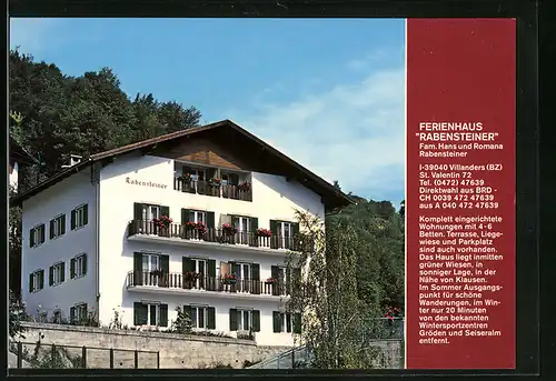AK Villanders /BZ, Ferienhaus Rabensteiner