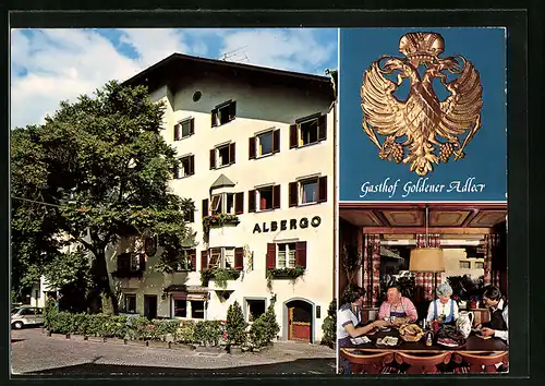 AK Klausen am Eisack, Gasthof zum Goldenen Adler, Innenansicht