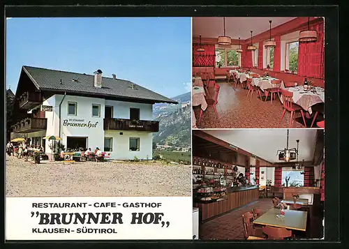 AK Klausen, Gasthof-Restaurant-Cafe Brunner Hof, Innenansichten