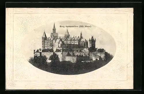 AK Burg Hohenzollern, Gesamtansicht