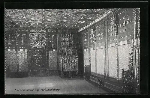 AK Hohensalzburg, Blick in das Fürstenzimmer