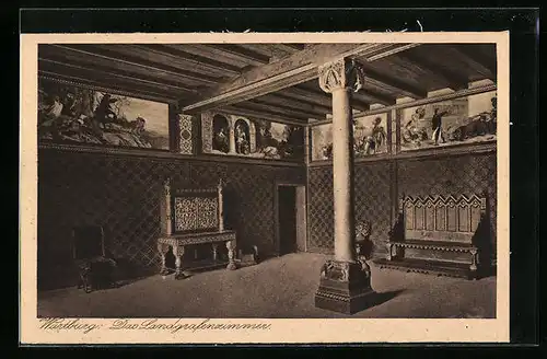 AK Wartburg, das Landgrafenzimmer