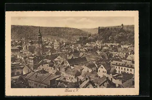 AK Greiz i. V., Totale aus der Vogelschau