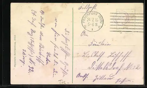 AK Erfurt, Stadtpanorama, Blumenfrau