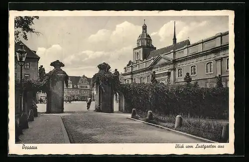 AK Dessau, Blick vom Lustgarten