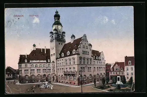 AK Döbeln, Blick auf das Rathaus