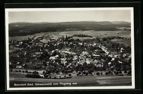 AK Bonndorf / bad. Schwarzwald, Totale aus dem Flugzeug gesehen
