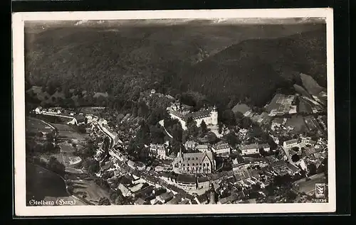 AK Stolberg / Harz, Totale aus der Luft gesehen