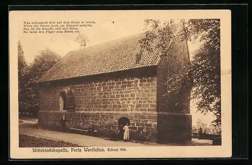 AK Porta Westfalica, an der Wittekindskapelle