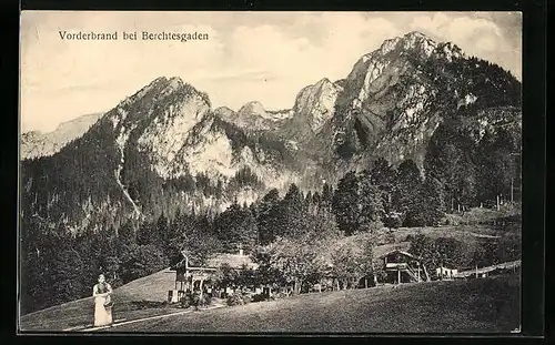 AK Berchtesgaden, Berggasthof Vorderbrand
