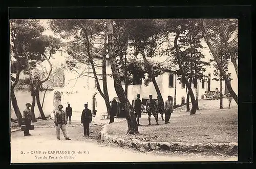 AK Camp de Carpiagne, Vue du Poste de Police