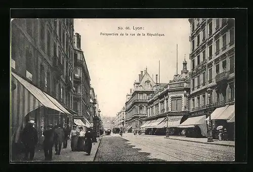 AK Lyon, Perspective de la rue de la République