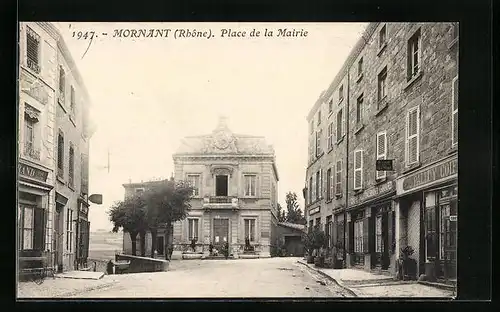 AK Mornant, Place de la Mairie