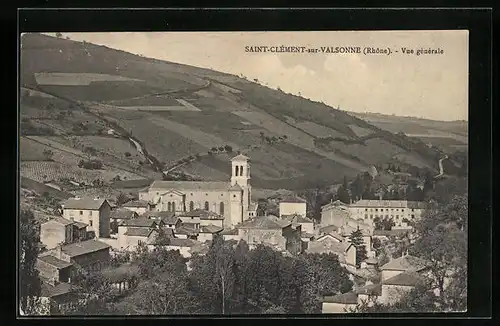 AK Saint-Clément-sur-Valsonne, Vue générale