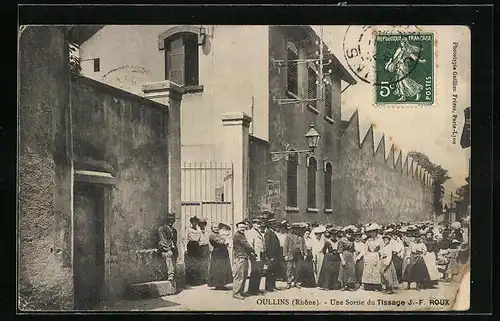 AK Oullins, Une Sortie du Tissage J.-F. Roux