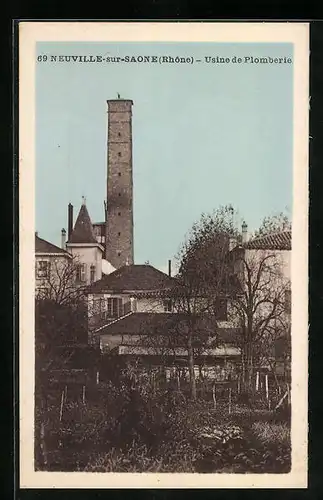 AK Neuville-sur-Saone, Usine de Plomberie