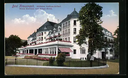 AK Bad Kreuznach, Neues Kurhaus und Palast Hotel