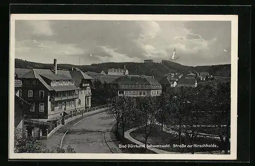 AK Bad Dürrheim im Schwarzwald, Strasse zur Hirschhalde