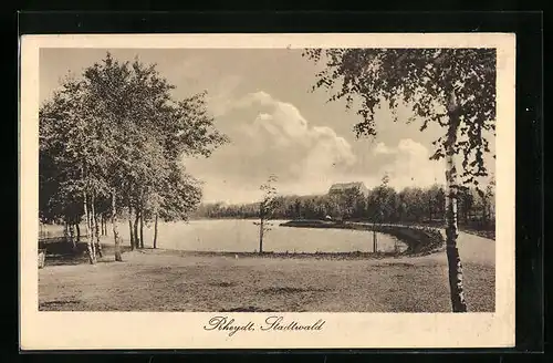 AK Rheydt, Stadtwald mit Teich