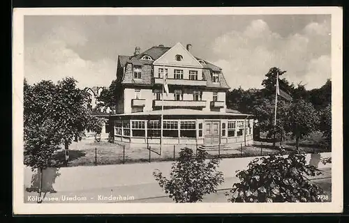AK Kölpinsee auf Usedom, vor dem Kinderheim